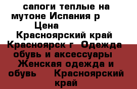 сапоги теплые на мутоне Испания р. 36 › Цена ­ 12 000 - Красноярский край, Красноярск г. Одежда, обувь и аксессуары » Женская одежда и обувь   . Красноярский край